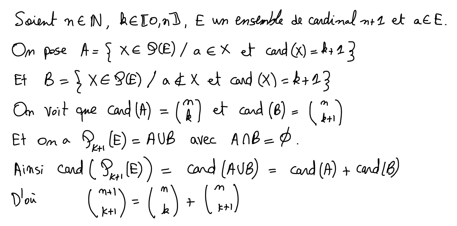 Dénombrement, cours | MPSI-MP2I